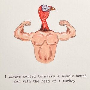 3/$10 Greeting Card Against Humanity -  Turkey Head